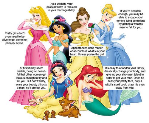 Disney Princesses have appeared as excellent role models for young ladies. However, looking back at their tales, its clear they do not lift up positive messages to young women.