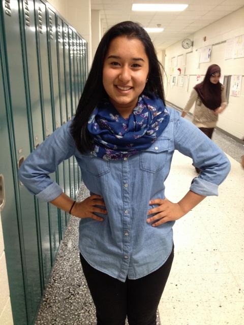 Rising junior Laila Sultani posed confidently in hopes that she will be elected next years junior class president.  Sultani hopes to bring new and exciting ideas for her class for the 2014-2015 school year. 