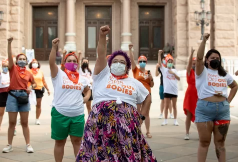 Citizens protest the six-week abortion ban at the Capitol in Austin on Sept 1.