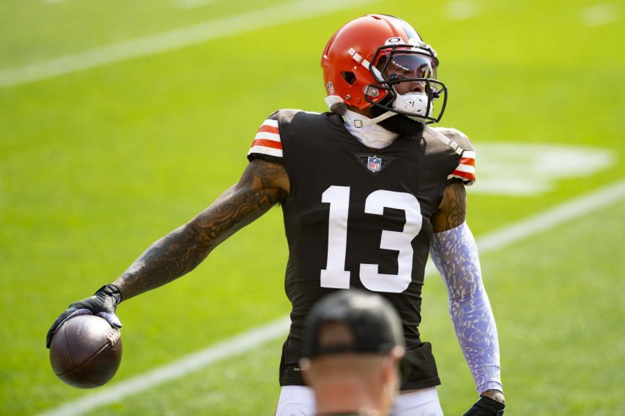 In 29 games with the Cleveland Browns, Beckham had 114 catches for 1586 yards over three seasons.